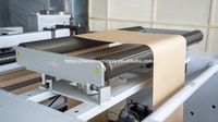 Machine de fabrication de sacs en papier à fond carré avec fenêtre en plastique, KTPM-BW190 rouleaux d'alimentation