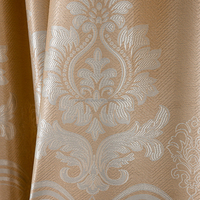 Rideaux occultants roses jacquard design européen, 100% polyester, haute qualité, modernes, avec cantonnières hautes, pour salon, vente en gros à prix abordable
