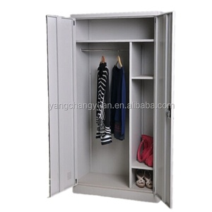 Armoire métallique moderne avec 16 portes verrouillables, design à panneaux plats à charnières pour le rangement de la chambre - Product Image 6