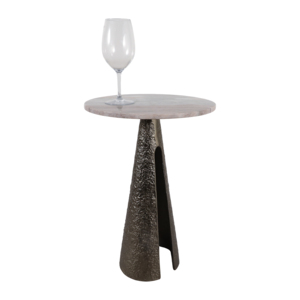 Tavolino in marmo con base in metallo, piccolo tavolino da salotto o camera da letto - Product Image 2