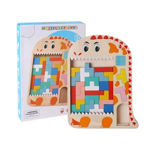 Juguete Montessori, Bloques de Construcción de Madera Multifuncionales, Rompecabezas de Colores, Juego de Apilamiento, Juguete Educativo de Madera para Niños, Regalo - Product Image 1