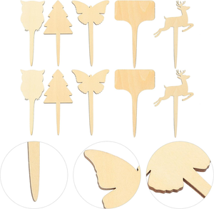 Etichette per Piante a Forma di Orso in Bambù con Stampa Logo Personalizzata, Marcatori <span class=keywords><strong>da</strong></span> <span class=keywords><strong>Giardino</strong></span> Ecologici, Servizio OEM ODM - Product Image 2