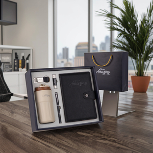 Customized Keychain, USB, Pen, Bottle & Notebook Set - Creative Business Gift for Employees, Bulk Discount