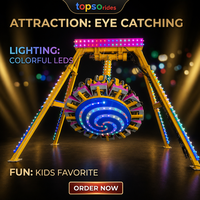 Manège à bascule rotatif à 360 degrés pour parc d'attractions, 12 places, mini-pendule, à vendre