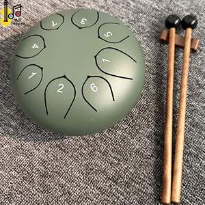 Tambor de Lengua de Acero al Carbono de 11 Tonos con Forma de Corazón, Instrumento Musical de Percusión con Baquetas, Precio - Product Image 1