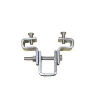 Abrazadera de Viga Tipo U de Acero al Carbono Galvanizado Q235, Abrazadera Fija para Viga H, Soporte Universal para Viga I, Estructura de Acero con Rosca de 1/8