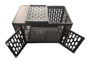 中国制造优质不锈钢宠物笼可锁小型实用宠物载体家用 - Product Image 3