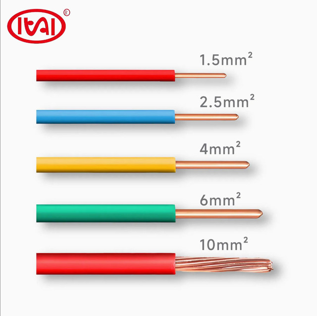 High Quality Manufacturer Sell Solid Power Cable 99.997% Pure Copper Core PVC Insulated Size 1mm2-30mm2 Electrical Wire for Home