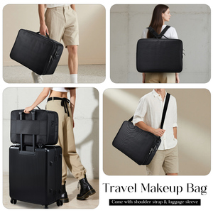 Large <b>Makeup</b> Bag Professional <b>Makeup</b> Train Case Portable Cosmetic Storage Travel Backpack <b>Box</b> Salon Barber Carrying Bags - Product Image 5