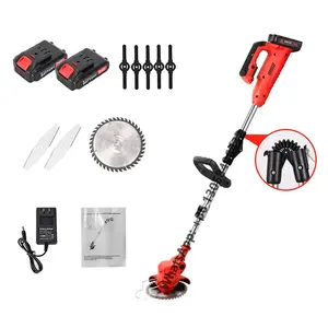 China Hot Sale Garden Tools Lawn Mower Cutting Machine 24V Brushless Cordless Foldable Lithium Electric Grass Trimmer