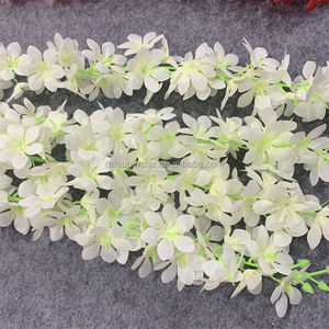 C-491 Exquisitas Guirnaldas de Flores de Glicinia de Seda Hechas a Mano, Blancas, de 4 Ramas, Decoración para el Techo de la Sala de Estar, para San Valentín, Pascua - Product Image 6