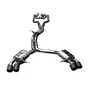 ชุดท่อไอเสีย SS304น้ำวนพร้อมท่อระบายน้ำป้องกันความร้อนสำหรับ Porsche Macan S GTS 3.0 3.6 valvetronic - Product Image 1