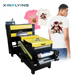 Machine d'impression d'imprimante XinFlying 40CM A2 DTF pour t-shirt avec têtes d'impression XP600 I3200 avec Machine à secouer la poudre