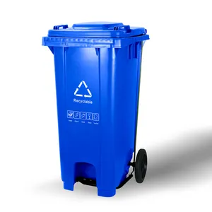 MARTES SL001 Hochwertiges 120 l 240 l Liter Outdoor-Recycling Pedal mobile Wheelie Plastik-Abfalleimer Müllbehälter Abfallbehälter