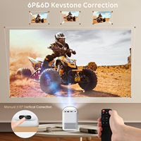 Projecteur de cinéma maison portable mini LED LCD CRE CR35 1080p avec batterie intégrée, stéréo HIFI, Android 9, projection mobile 3m 300