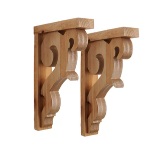 Corbeaux et supports d'étagères décoratifs en bois - Product Image 6
