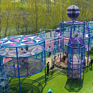 Équipement de terrain de jeu extérieur personnalisé OEM, labyrinthe de cordes multi-niveaux, centre d'escalade commercial pour enfants - Product Image 4