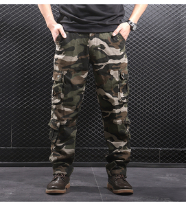 Fashion <strong>Men's</strong> Casual 8 Multi Pockets <strong>Cargo</strong> <strong>Trousers</strong> Outdoor Hunting Loose 100% Cotton Oversize Camouflage <strong>Cargo</strong> Pants <strong>Man</strong> - Product Image 1