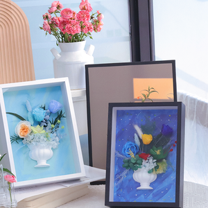 <span class=keywords><strong>Prix</strong></span> de gros, fleur séchée conservée, <span class=keywords><strong>rose</strong></span> éternelle, cadre photo pour décoration murale/de table, cadeaux de Noël - Longue durée 3-5 ans - Product Image 6