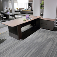 Tavolo da ufficio direttore moderno a forma di L in legno Ceo Boss di lusso mobili da ufficio scrivania Executive