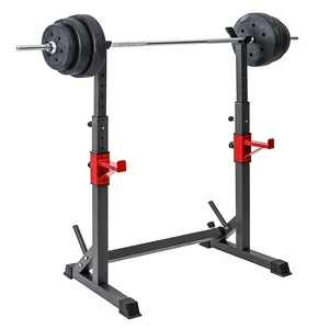 Multifunctionele Gewichtheffen Home Gym Fitness Barbell Rack Squat Stand 550LB Verstelbare Bankdrukken Rack
