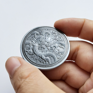 Moneda Conmemorativa Personalizada de Dragón Mascota Chino, Moneda de Euro Antigua Grabada en Metal, Moneda de Desafío - Product Image 5