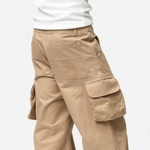 Custom Logo Wholesale Streetwear Blank Multi-Pocket Baggy Stacked <b>Pants</b> <b>Cargo</b> Trousers Sweatpants Baggy <b>Pants</b> for Men - Product Image 3
