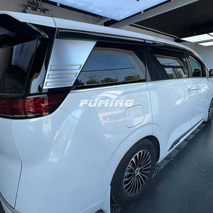 Denza D9 Rain Window Rain Shield ABS Cubierta de lluvia galvanizada Negro Plata 6 piezas <span class=keywords><strong>Tenza</strong></span> Trumpchi E8 Senna Kia Kava - Product Image 5