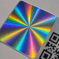 Étiquette de sécurité holographique personnalisée, autocollante, destructible, anti-effraction, inscriptible pour l'emballage