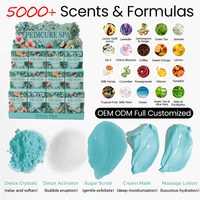 Kit Éruption Pétillante 5 Étapes Coco & Melon : Cristaux Détox, Activateur, Gommage au Sucre, Crème Masque, Lotion de Massage 5 en 1 – Boîte OEM Pedi