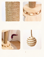 Arbre à chat résistant à l'usure et à faible perte de poils, griffoir vertical surélevé pour chat, griffoir vertical pour chat de style nouveau, jouet durable pour l'auto-amusement