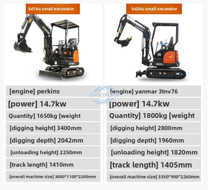Mini-excavatrice sur chenilles de 1 à 6 tonnes approuvée ISO pour la construction en montagne et l'utilisation en jardinage - Product Image 3