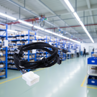 Harness Kabel Interior Otomotif dengan Pita Felt, Konektor Multi-Pin - Perakitan Kabel Peredam Kebisingan untuk Sistem Pintu Mobil