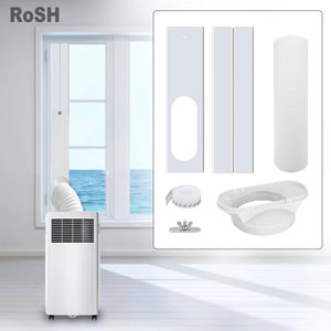 Kit <span class=keywords><strong>de</strong></span> Paneles <span class=keywords><strong>de</strong></span> Sellado para Ventana <span class=keywords><strong>de</strong></span> <span class=keywords><strong>Aire</strong></span> <span class=keywords><strong>Acondicionado</strong></span>, 2 Piezas, <span class=keywords><strong>de</strong></span> Plástico, Boca Plana, 16.93 Pulgadas, Kit <span class=keywords><strong>de</strong></span> Ventilación para Ventana <span class=keywords><strong>de</strong></span> <span class=keywords><strong>Aire</strong></span> <span class=keywords><strong>Acondicionado</strong></span> Móvil - Product Image 2