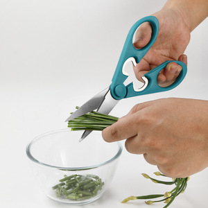 Multipurpose <b>Kitchen</b> <b>Scissors</b> 8.3 Inch Stainless Steel Blue For Home Use BBQ Tools - Product Image 1