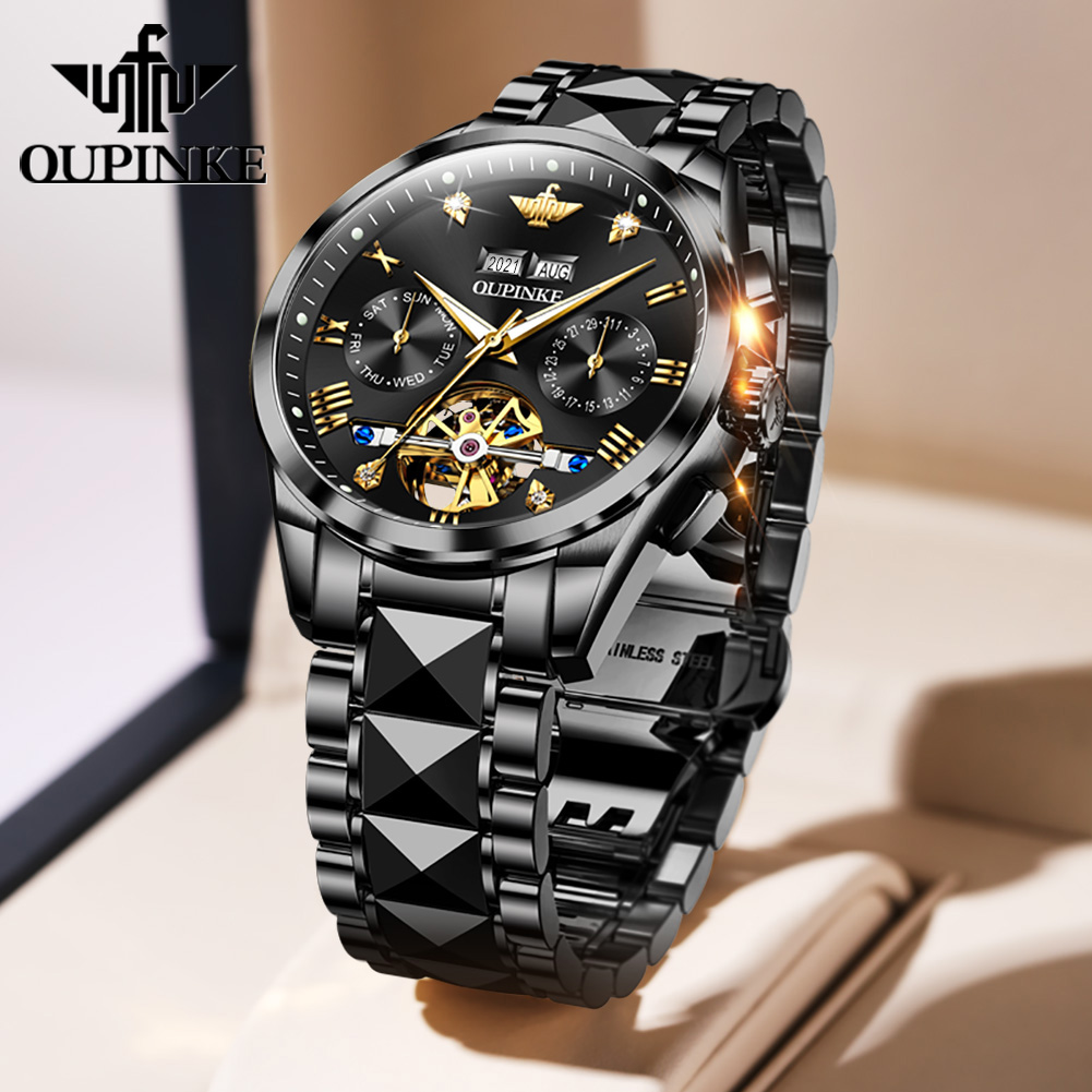 OUPINKE 3186 Luxury Automatic Men's Watch - Mechanical Sapphire