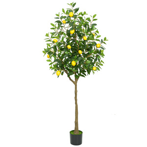 Nordique grand <span class=keywords><strong>citronnier</strong></span> simulé Orange arbre décoration intérieure plante verte bonsaï décoration de la maison sol faux arbre - Product Image 3