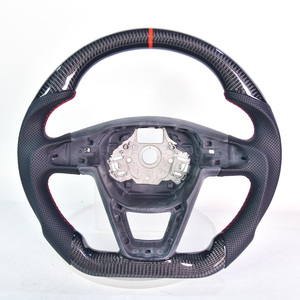 <span class=keywords><strong>Volant</strong></span> en fibre de carbone forgée pour <span class=keywords><strong>SEAT</strong></span> <span class=keywords><strong>LEON</strong></span>, cuir perforé, style sport, personnalisation, amélioration - Product Image 1