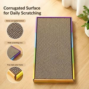 Wholesale Eco Friendly Corrugated Cardboard <strong>Cat</strong> Scratcher Board Durable Multi Size Pet <strong>Scratching</strong> <strong>Pad</strong> Grinding Claws Toy - Product Image 4