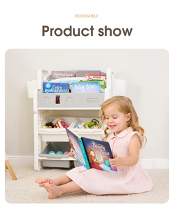 Étagère à jouets pour enfants multifonctionnelle personnalisée Bibliothèque en plastique Étagère à jouets pour enfants <span class=keywords><strong>Rangement</strong></span> pour bébé - Product Image 4