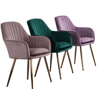 Chaise de salon simple en velours de luxe léger pour la maison, la célébrité, le maquillage, la salle à manger, la table, le tabouret, le dossier, la chambre à coucher, la manucure, le bureau à domicile