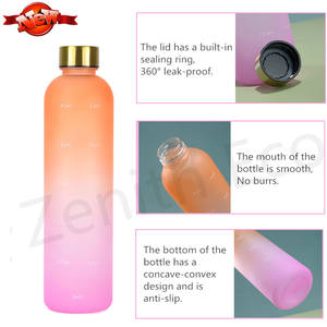 कस्टम 1000 मिलीलीटर खेल प्लास्टिक प्रोटीन शेकर बोतल बीपीए के लिए जिम और आउटडोर के लिए मुफ्त - Product Image 3