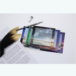 Note adhésive en papier imprimé personnalisé, note adhésive, design ciel étoilé mignon, coloré, pièces - Product Image 2