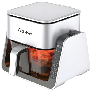 Freidora <span class=keywords><strong>de</strong></span> <span class=keywords><strong>Aire</strong></span> Moderna Cuadrada 4 en 1 <span class=keywords><strong>de</strong></span> 1500W y <span class=keywords><strong>Olla</strong></span> <span class=keywords><strong>de</strong></span> Vidrio con Panel Táctil, Capacidad <span class=keywords><strong>de</strong></span> 5.3L, Voltaje <span class=keywords><strong>Universal</strong></span> 100-220V para Uso Doméstico y en Coche - Product Image 1