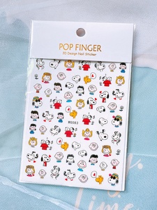 Ianya-pegatinas de dibujos animados en 3D para niños, calcomanías de Arte de uñas de anime japonés coreano, novedad de 2023 - Product Image 6