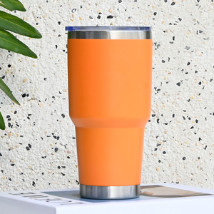 BPA-Free 30oz Powder Coated Stainless Steel Car Tumbler 30 oz Vacuum Insulated Leak Proof Travel <b>Coffee</b> Mug - Product Image 1