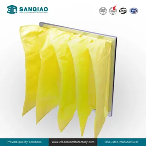 Multilayer Non-Woven Filter Material Poeira Air Filter Bag Para Construção Comercial