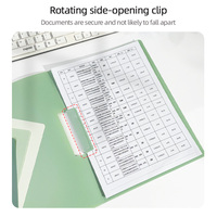 Cinq pièces pliant rotatif côté ouvert PP étanche Document fichier dossier ensemble A4 Test papier tirer tige stockage organisateur sac