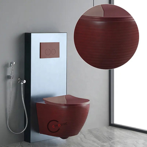 จีน Matte สี Porcelain Commode ห้องน้ำห้องน้ำแขวนผนังห้องน้ำ Rimless - Product Image 2