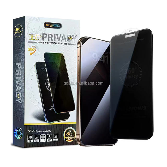 AFS 360° Anti-Spy Privacy 2.5D Full Cover Tempered Glass Screen Protector for iPhone 16 15 14 13 12 11 8 7 6 XR XS MAX Pro Max